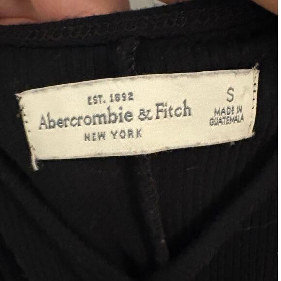 Abercrombie and Fitch Black Bodysuit Sleeveless Woman’s SM Goth Sexy Open Back - Picture 7 of 9